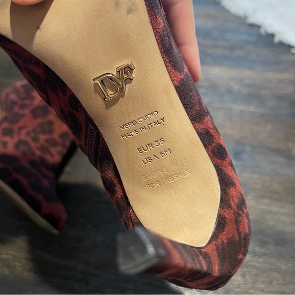 RARE Sample sale diane von furstenberg leopard booties - Picture 10 of 10